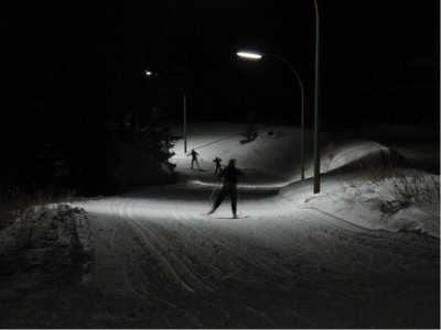 5 km of LIT TRAILS for night skiing.